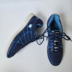 Brunswick Women's Aura Bowling Shoes, Navy/Baby Blue Size 8 VGUC